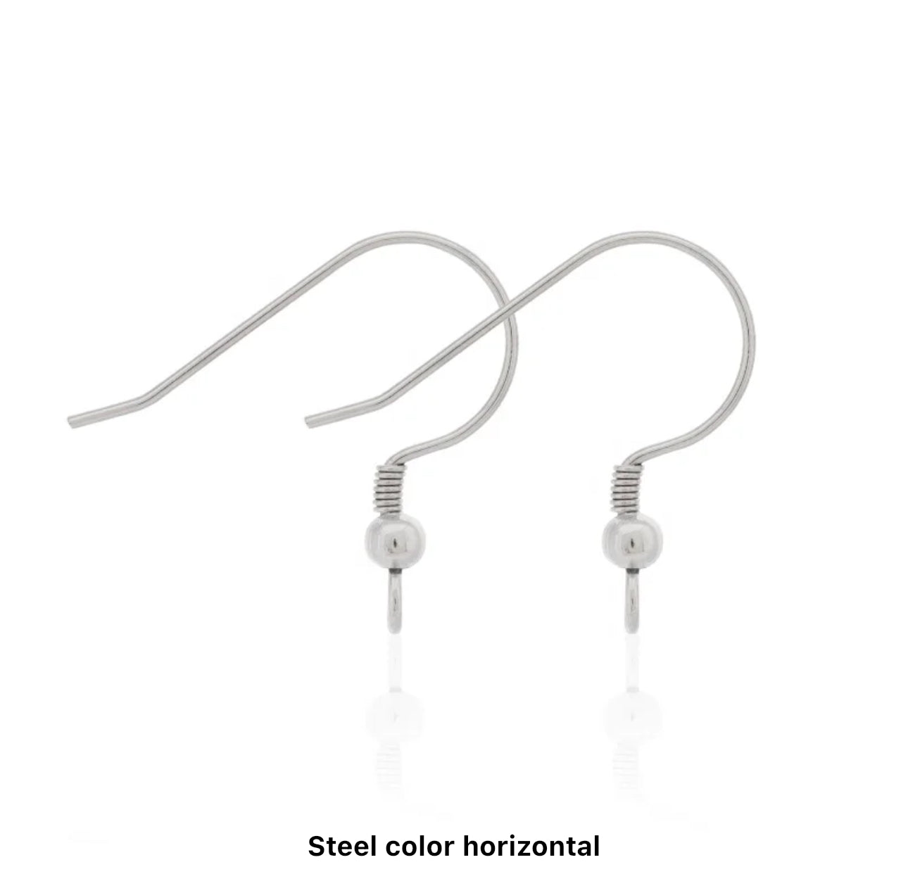Surgical Stainless Steel Fish Hook Findings - vertical and horizontal hoops