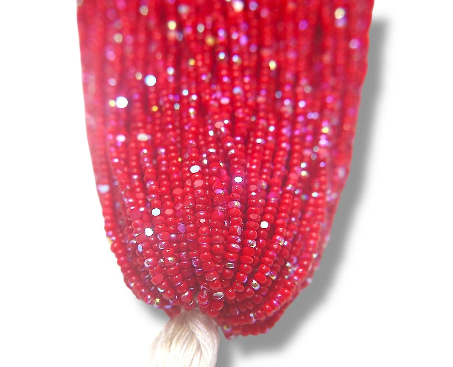 Patina Dark Red Opaque AB 2- Cut Charlotte Cut Beads