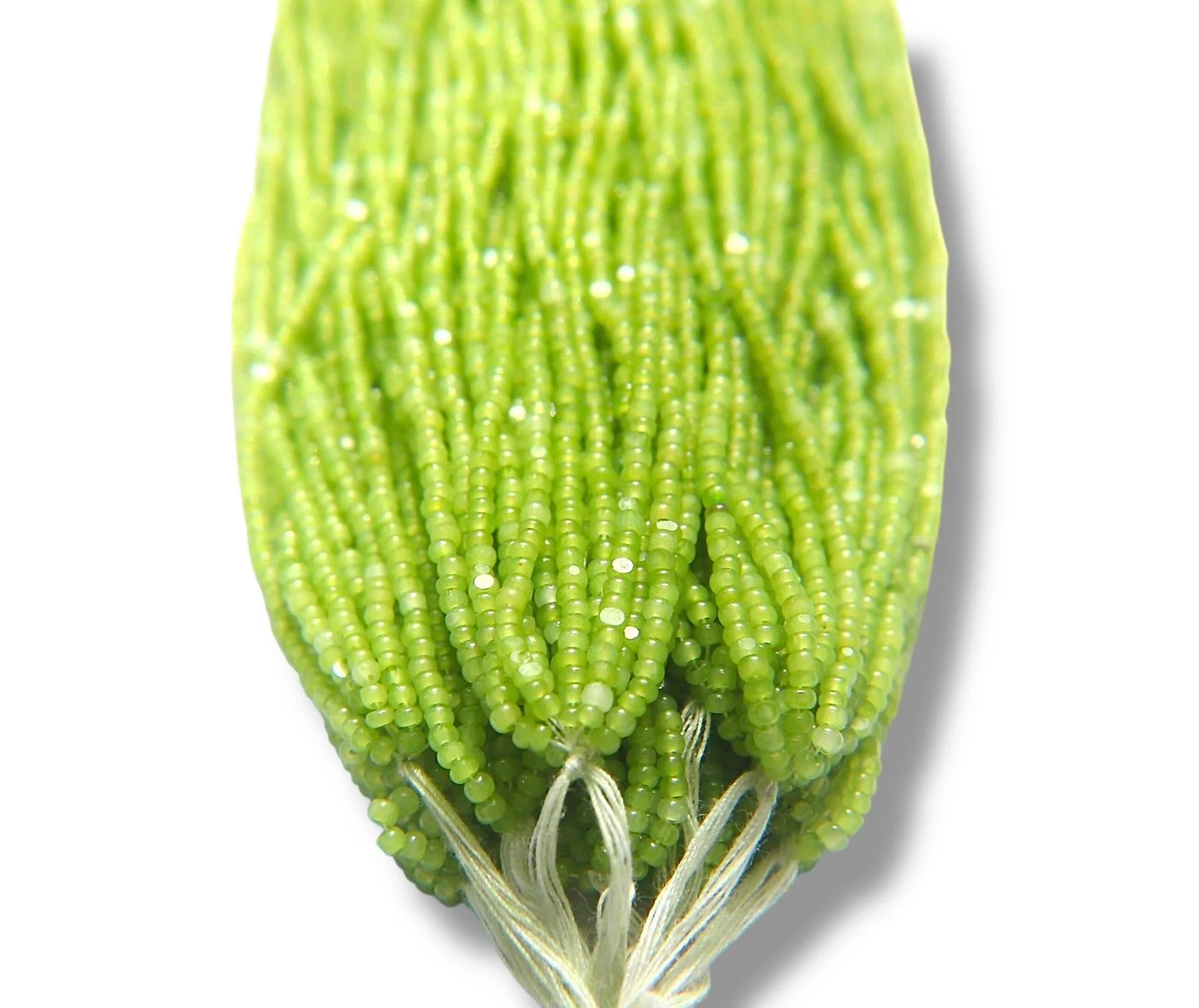 Kelly Green Opal 2-Cut Charlotte Cut Beads