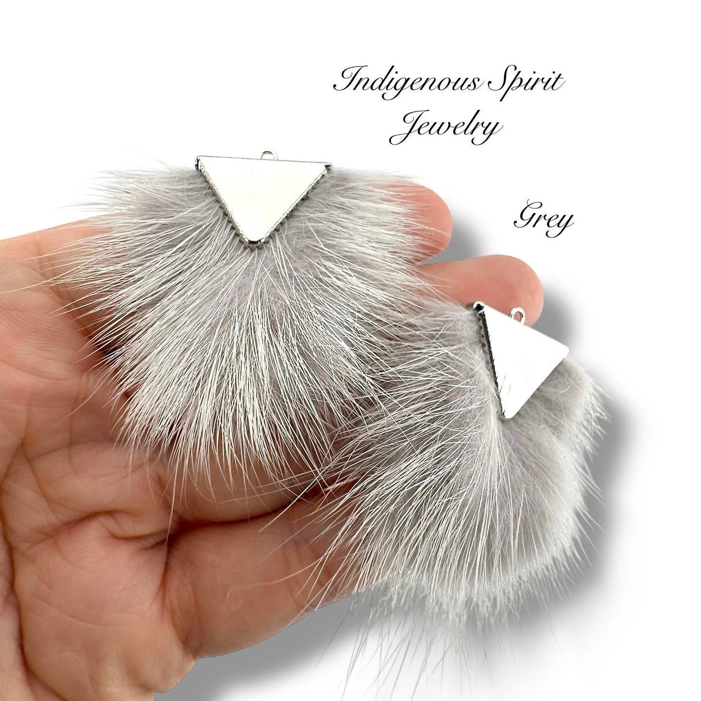 Silver Base - Mini Mink Fur Connectors