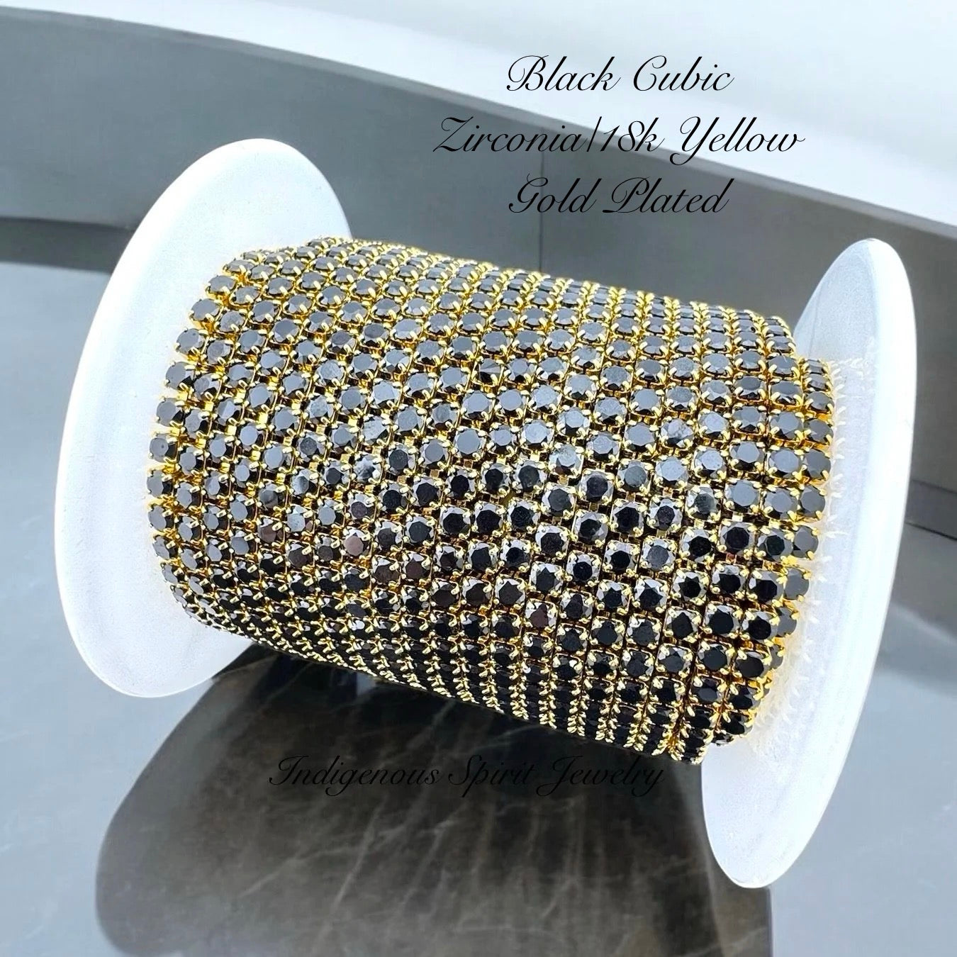 SS8 Preciosa & Cubic Zirconia Banding - Gold & Silver Plated