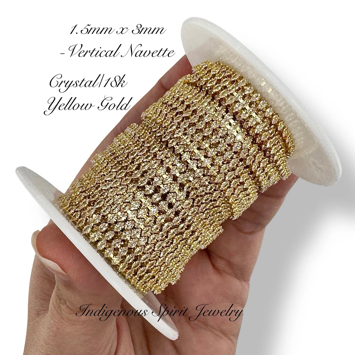 Navette Cubic Zirconia Banding - 18k Gold Plated