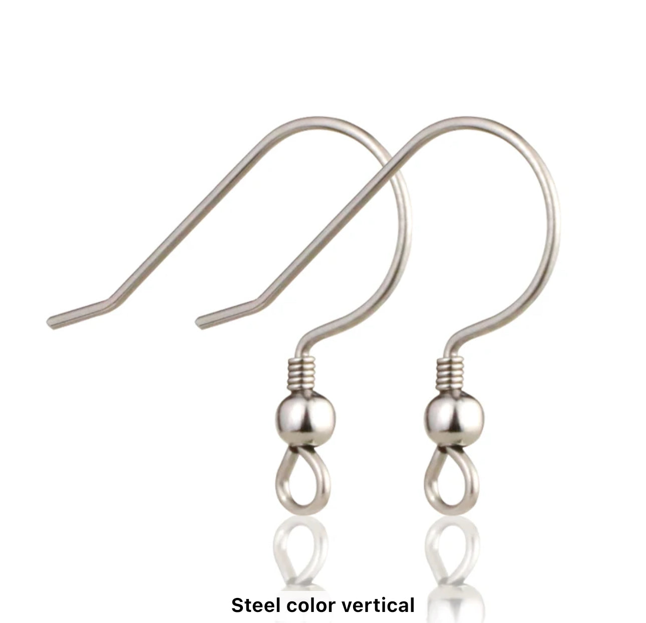 Surgical Stainless Steel Fish Hook Findings - vertical and horizontal hoops