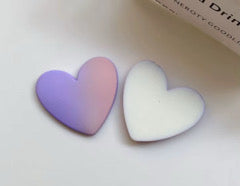 Two Tone XL Matte Heart Cabochons