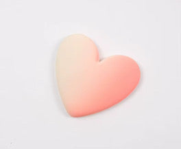Two Tone XL Matte Heart Cabochons