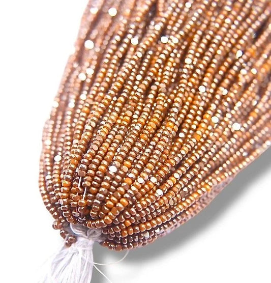 Ionized Light Orange Opaque 2-Cut, Charlotte Cut Beads