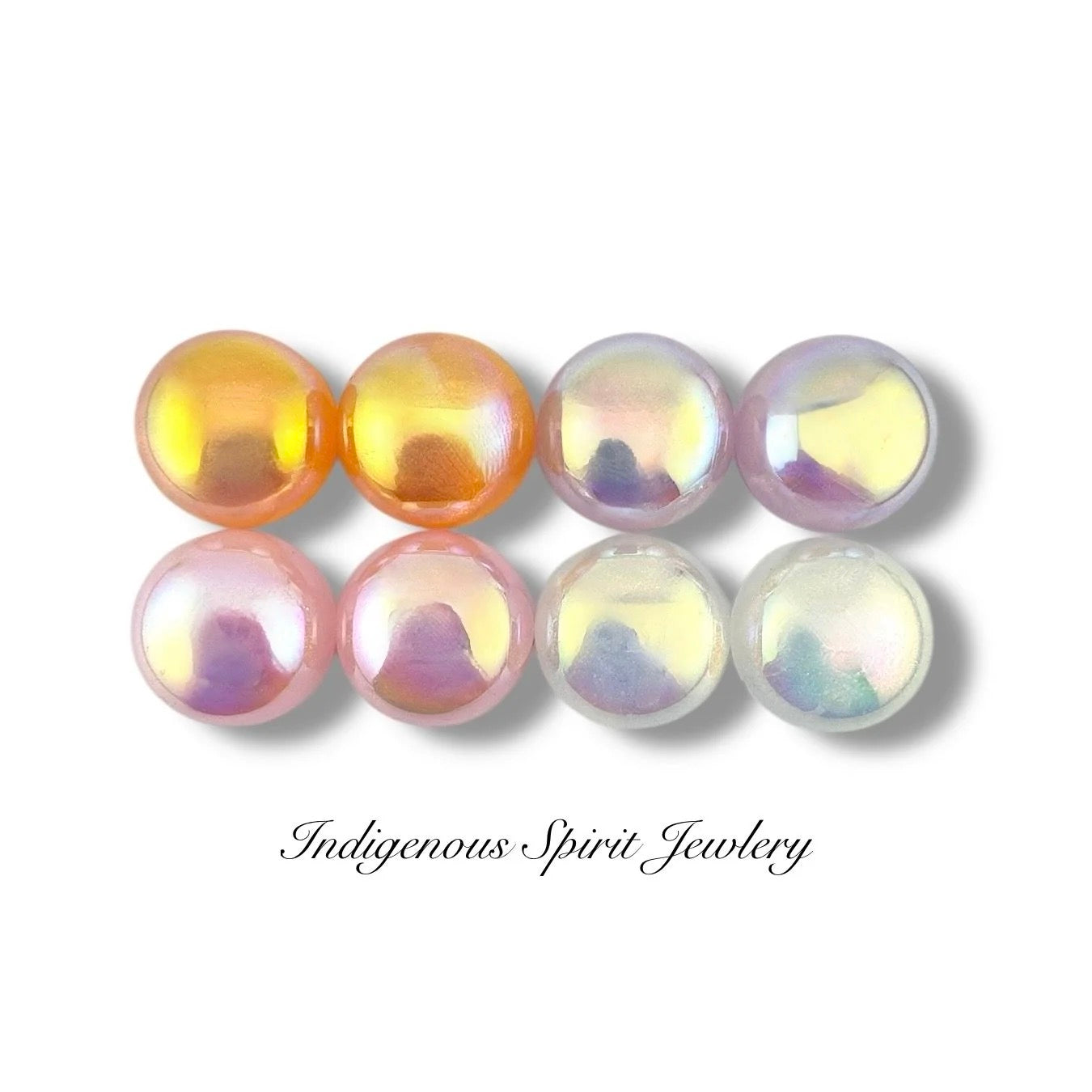 Fine Glitter Candy AB Colour Circle Shaped Cabochons