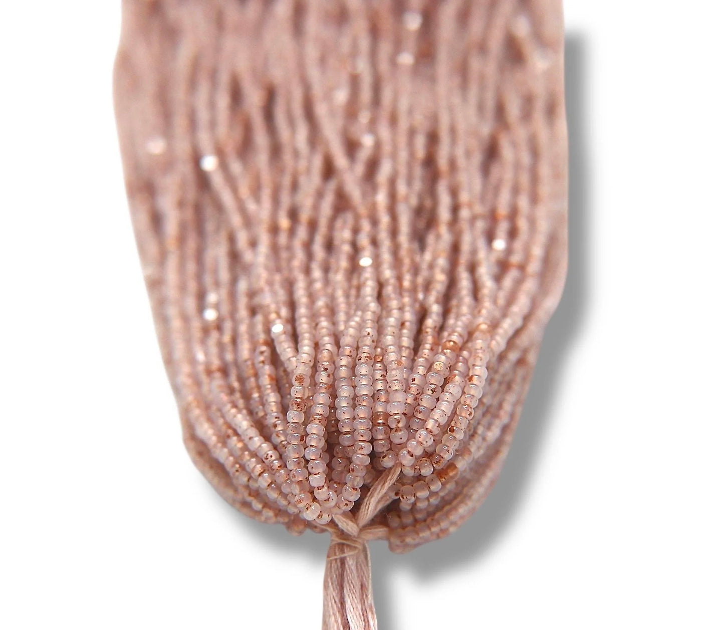 White Opal Rose Gold Lined 2-Cut, Charlotte Cut Beads