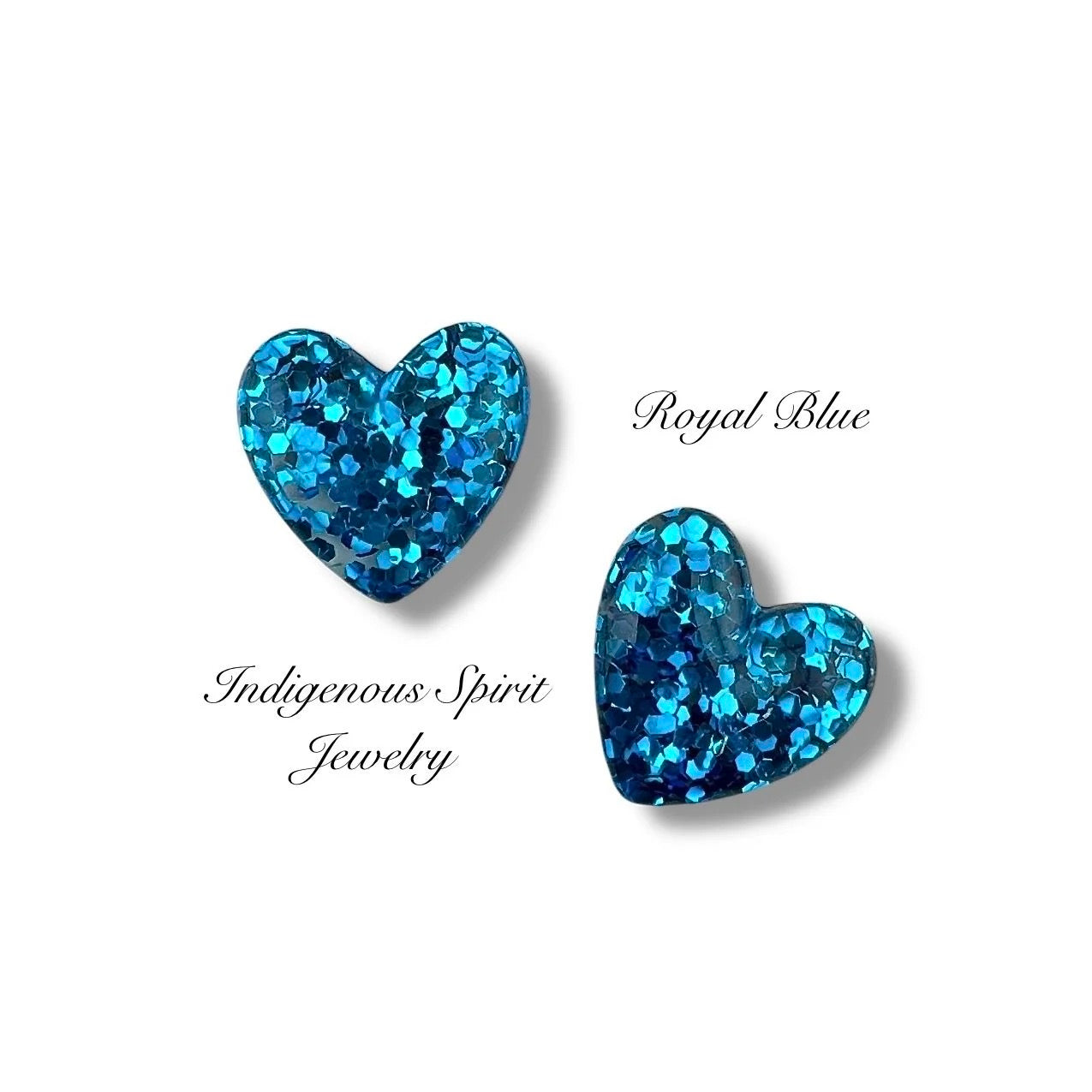 Glitter Heart Resin Cabochon Collection (G100)