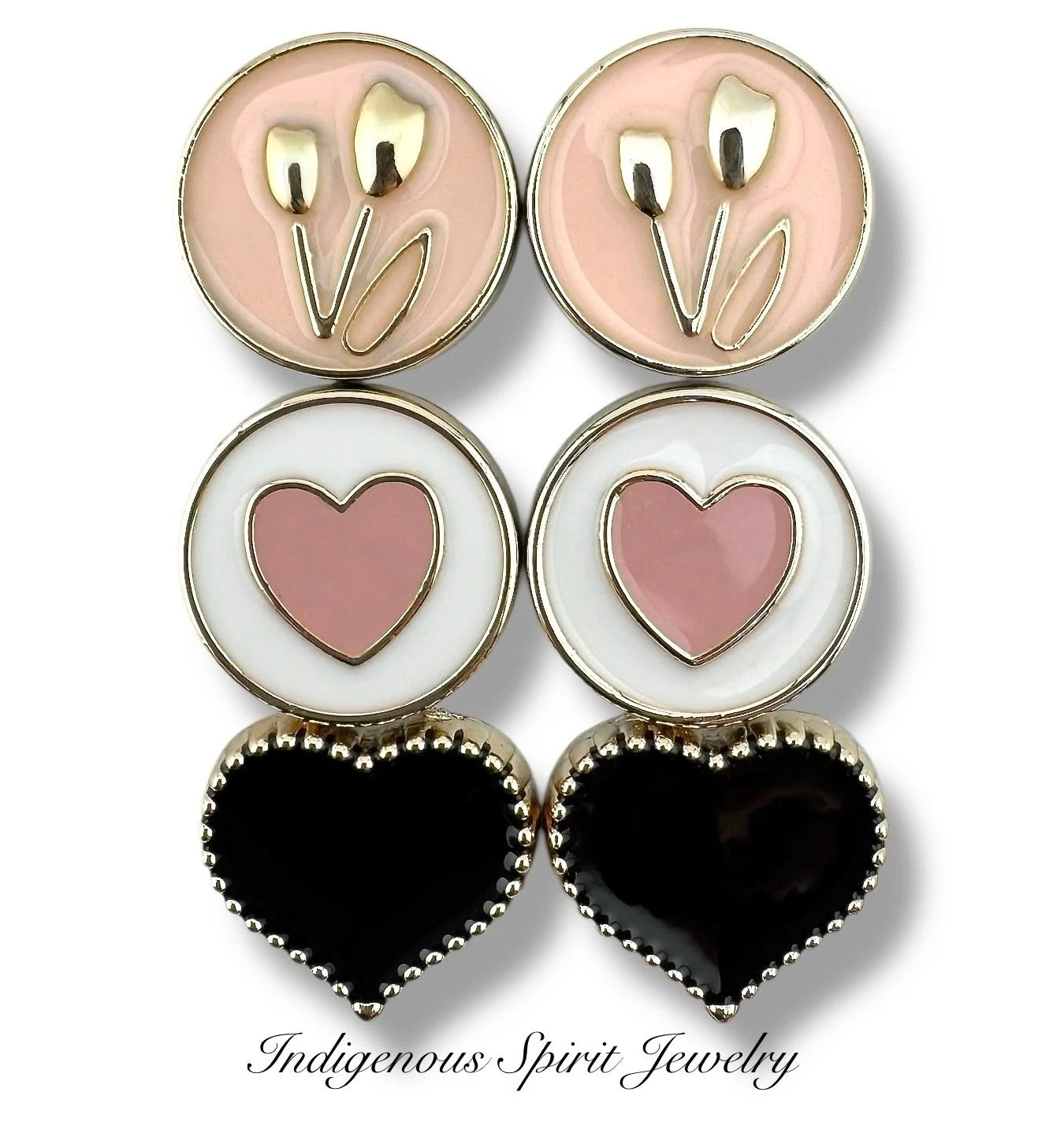 Black, Pink & White  Cabochon Collection