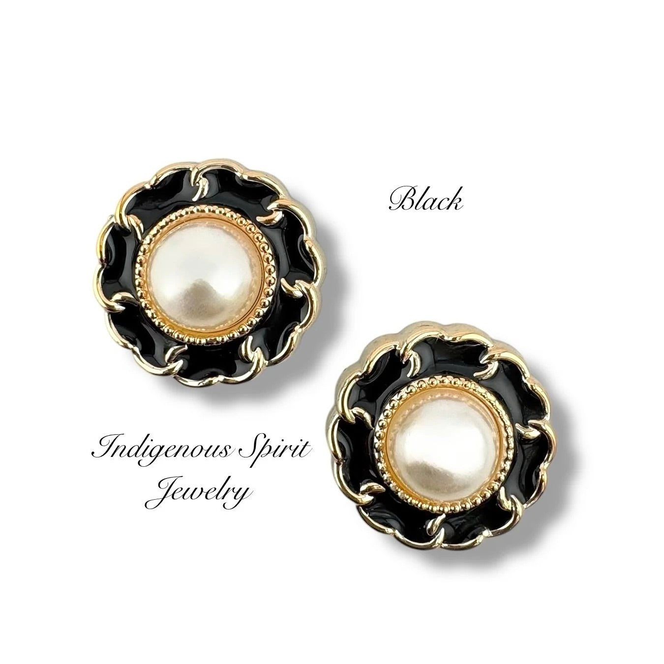 25mm Fancy Edge Imitation Pearl Cabochons