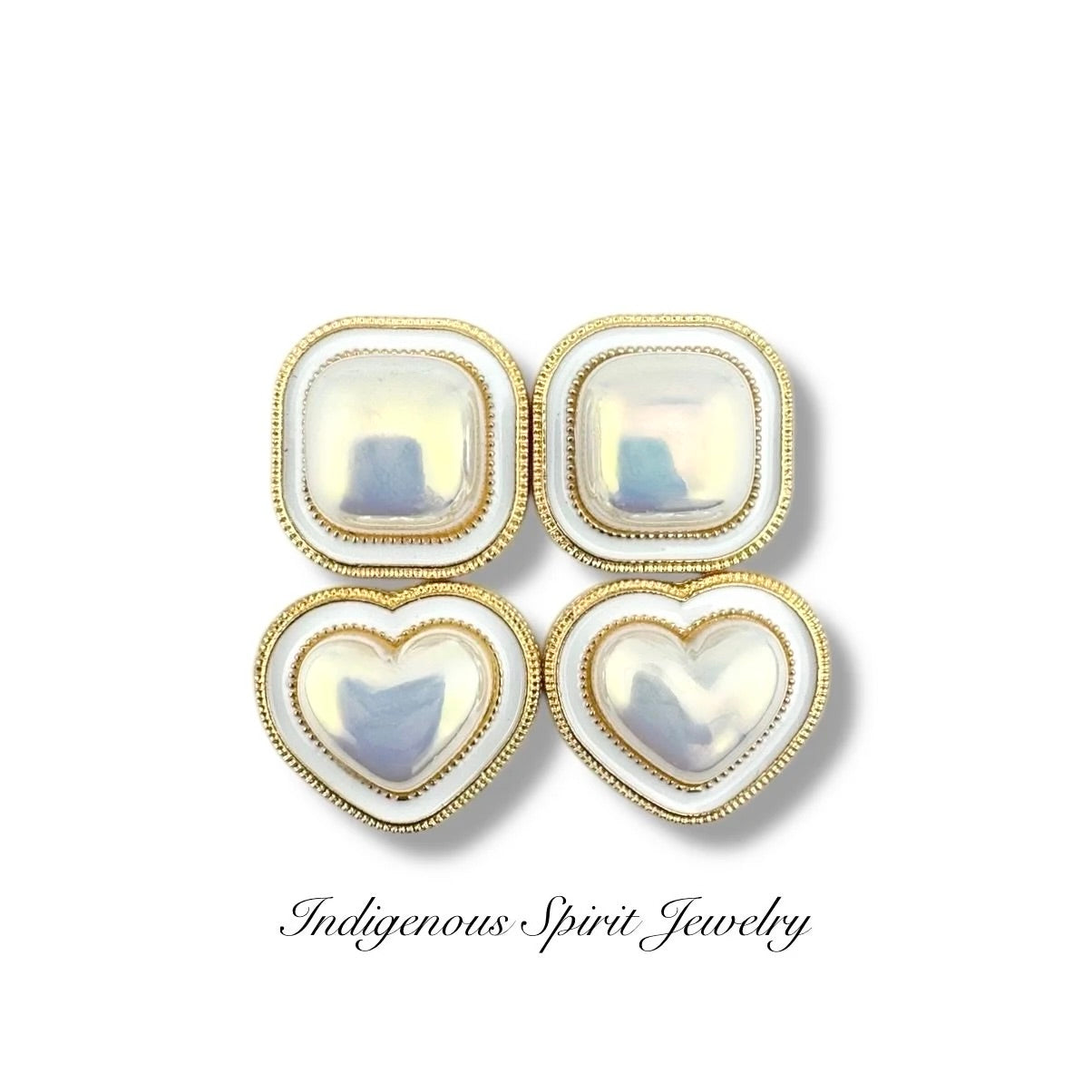 21mm Iridescent Imitation Pearl Cabochons