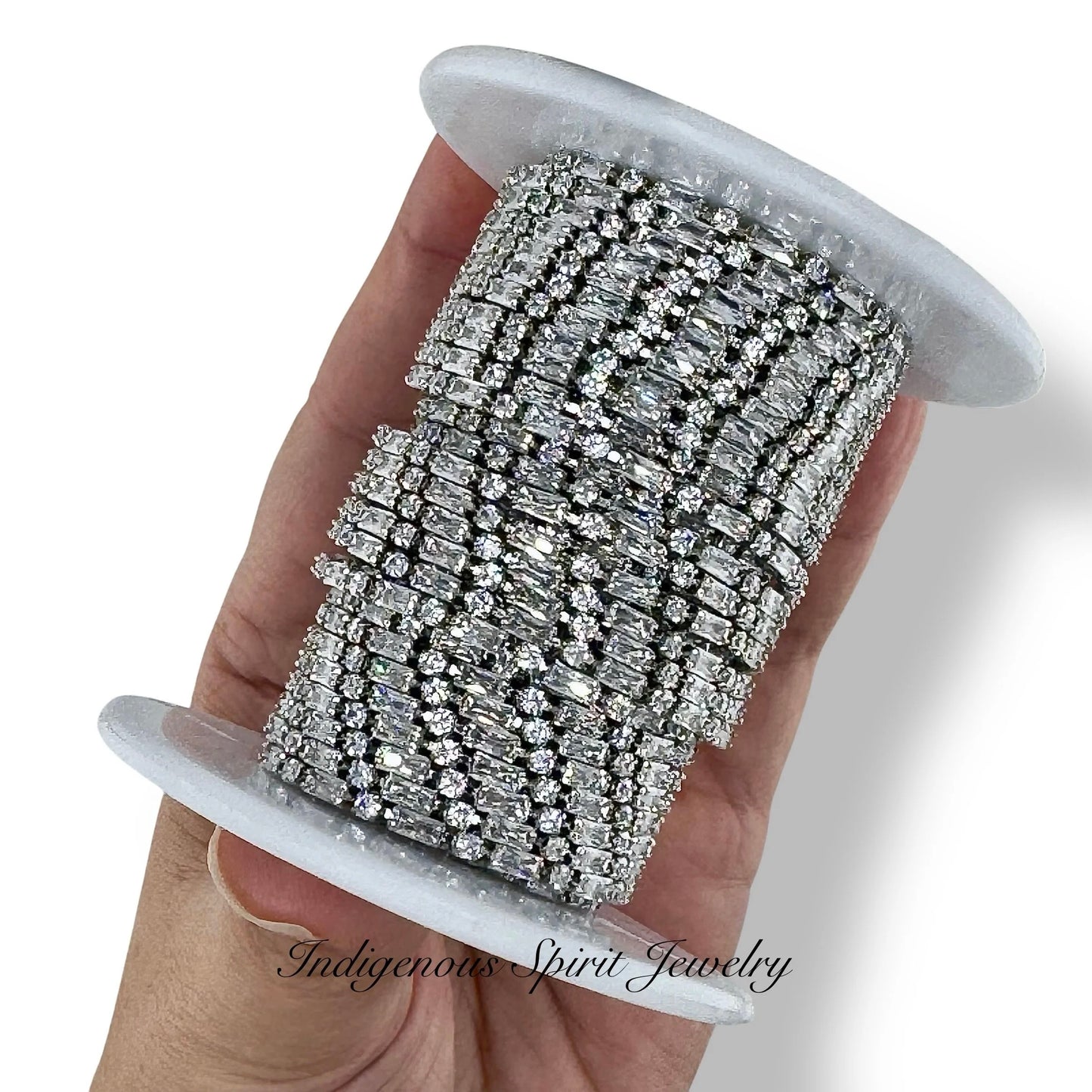 18k Circles & Rectangles Chain Banding