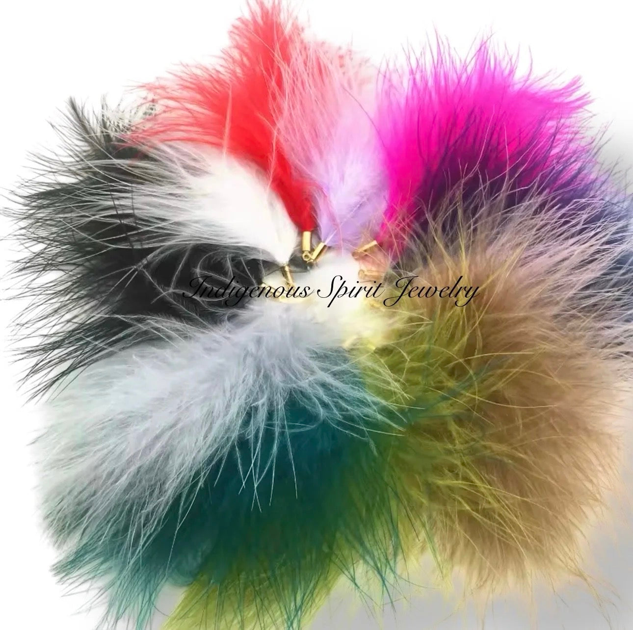 Gold Base Ostrich Feather Connectors