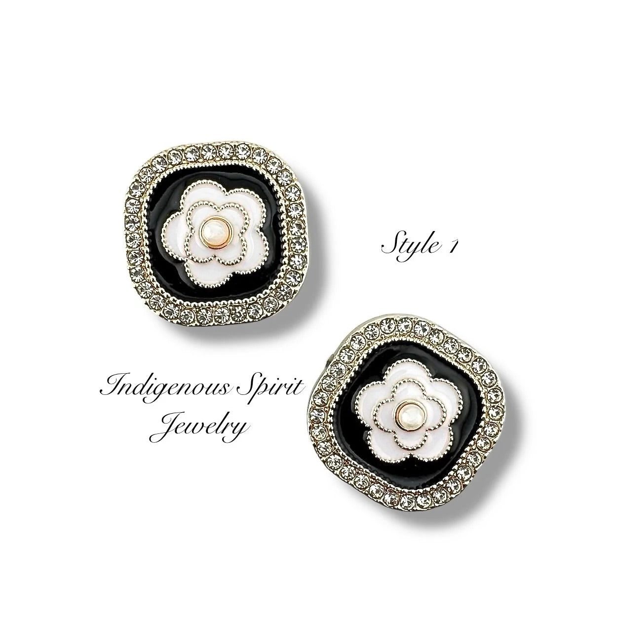 22mm Middle Rose Square Shaped Cabochons