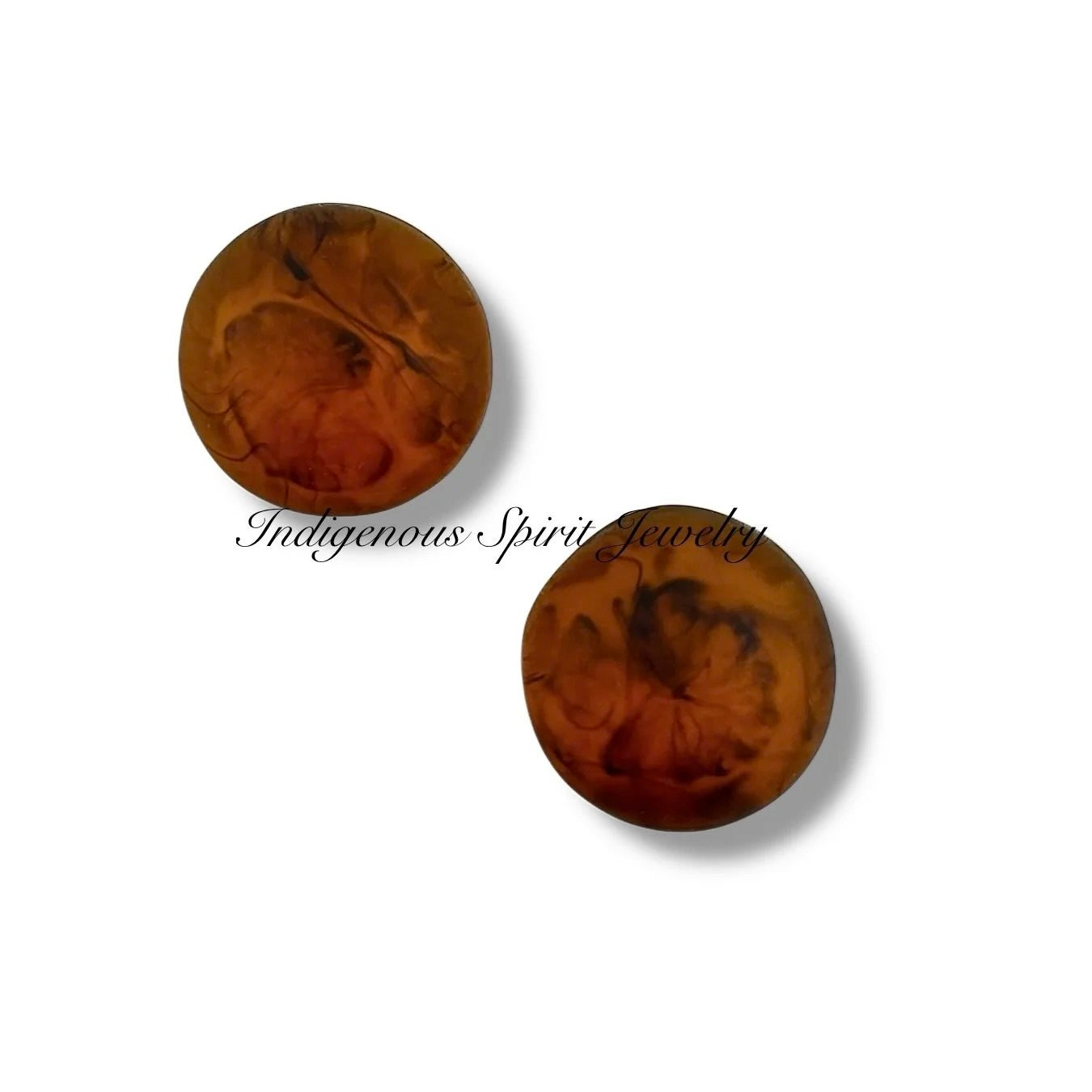 Swirl Design Circle Matte Cabochons (18 mm)