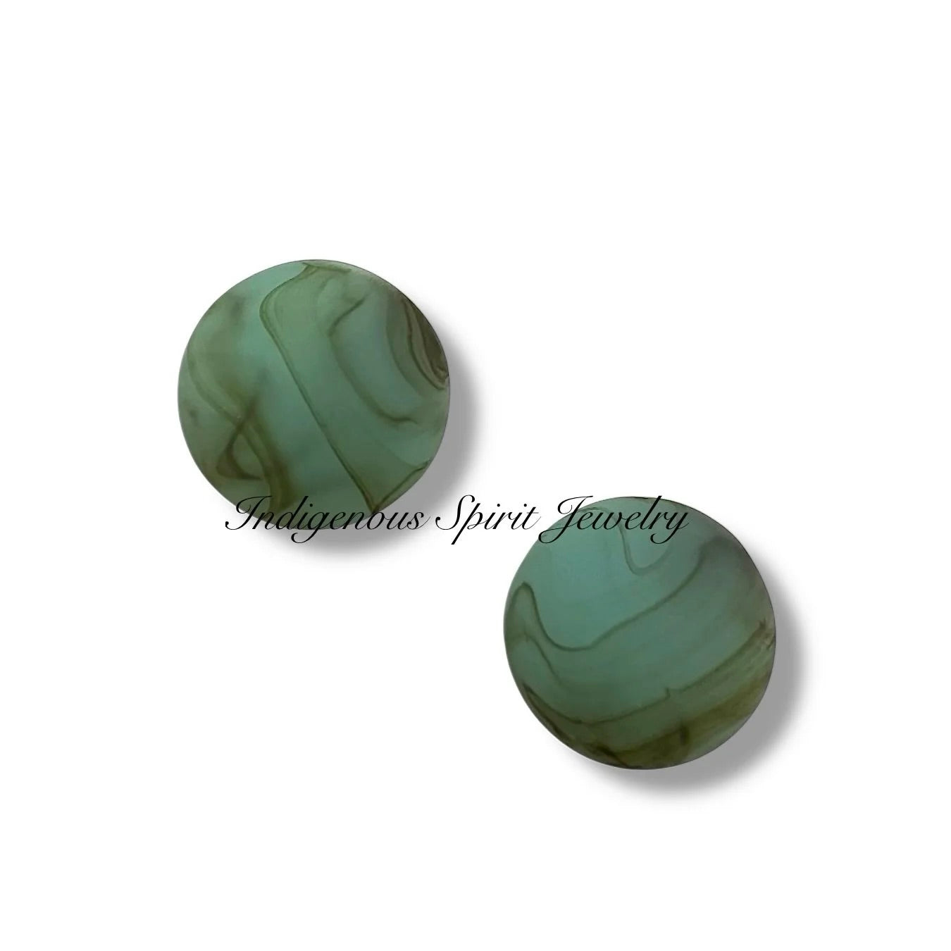 Swirl Design Circle Matte Cabochons (18 mm)