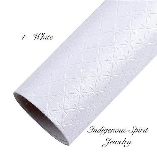 Star Pattern Faux Leather Backing