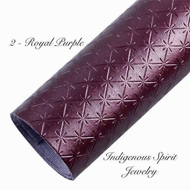 Star Pattern Faux Leather Backing