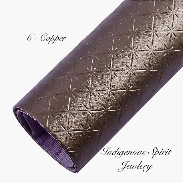 Star Pattern Faux Leather Backing