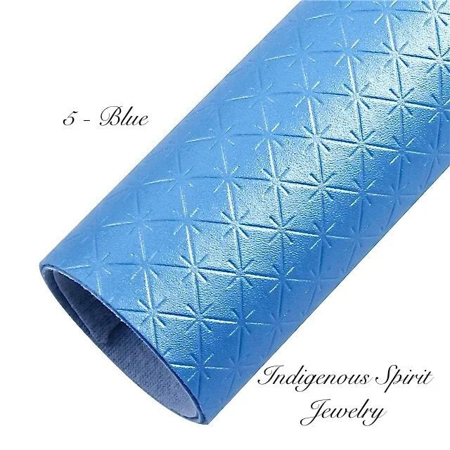 Star Pattern Faux Leather Backing