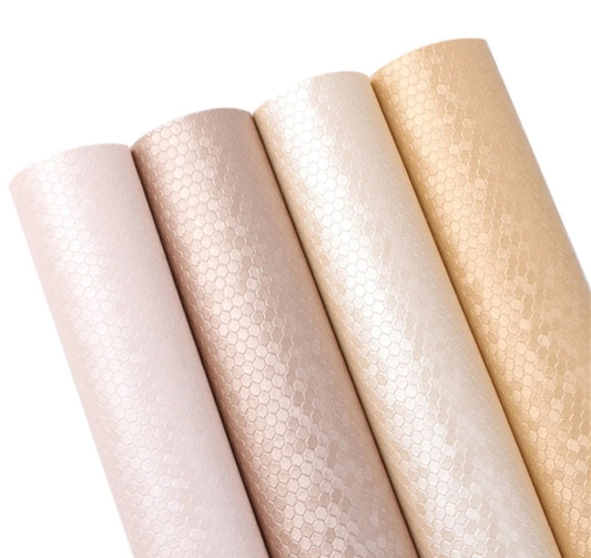 COLLECTION - Honeycomb Shimmer Faux Leather Backing
