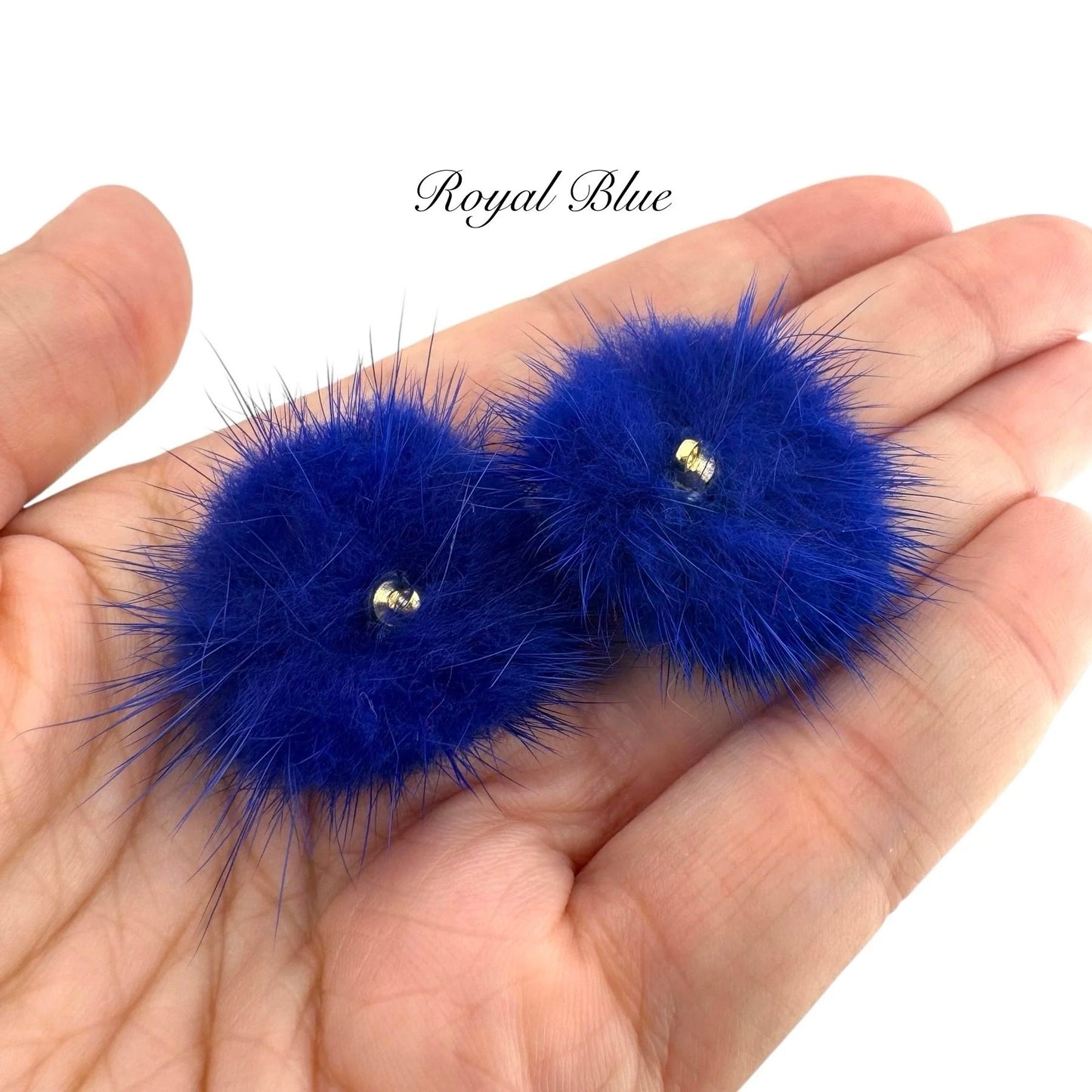 Mink Fur Balls with Small Connectors