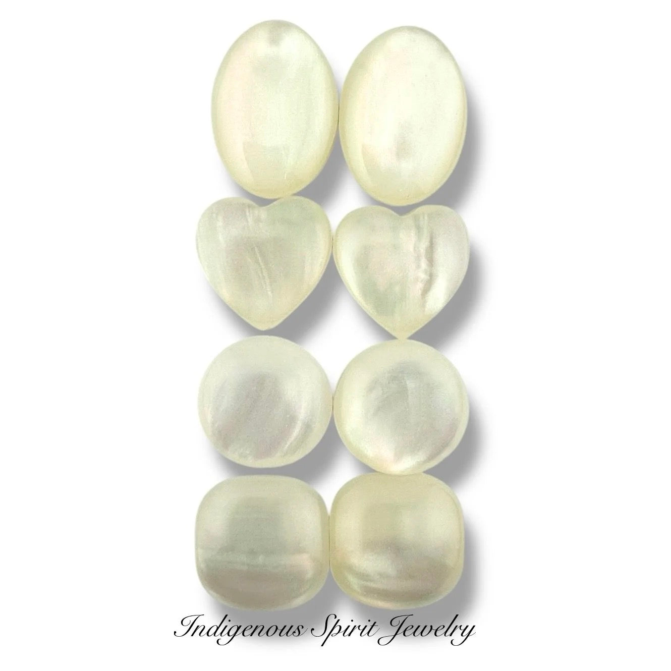 Pearlescent Imitation Shell, Resin Cabochons