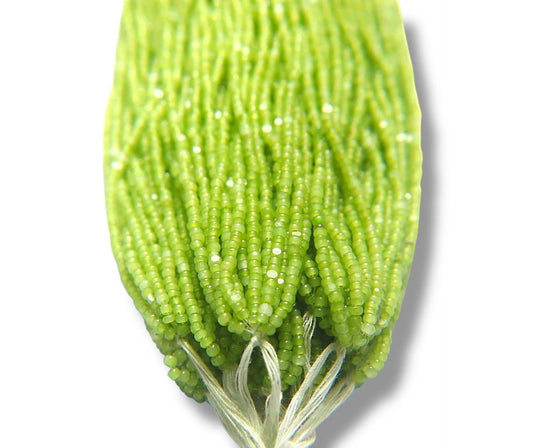 Kelly Green Opal 2-Cut Charlotte Cut Beads