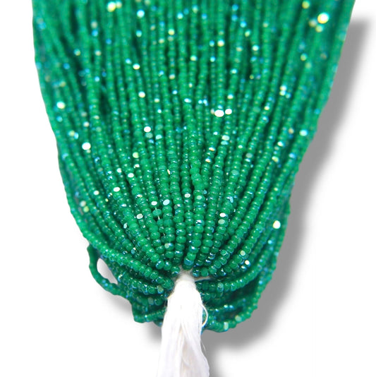 Patina Opal Green AB 2-Cut Charlotte Cut Beads