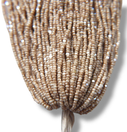 Opaque Cream Light Silk 2-Cut Charlotte Cut Beads