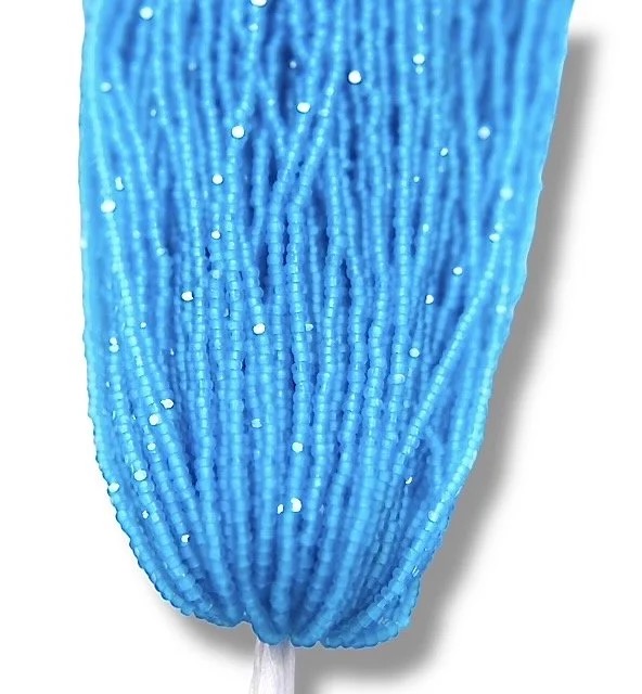 Matte Medium Dark Aqua - 2-Cut Charlotte Cut Beads