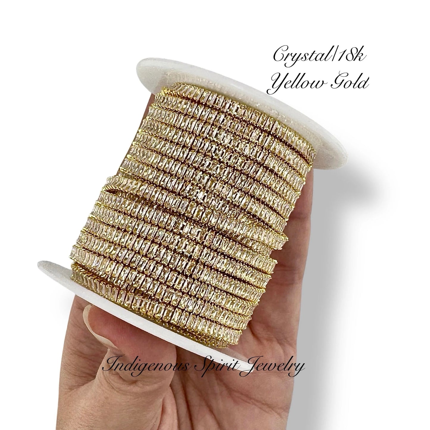 Baguette Cubic Zirconia Banding - 18k Gold Plated