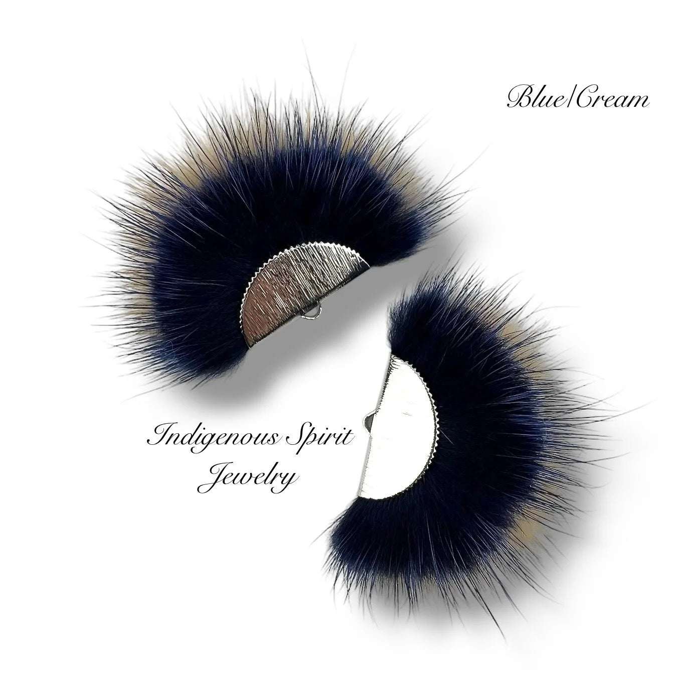 Silver Plated Mink Fur Connector Pieces - 17 Colours!