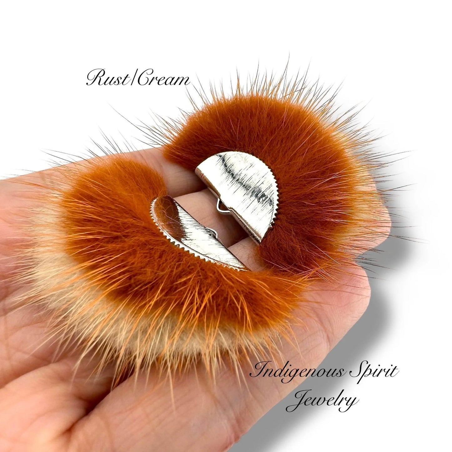 Silver Plated Mink Fur Connector Pieces - 17 Colours!