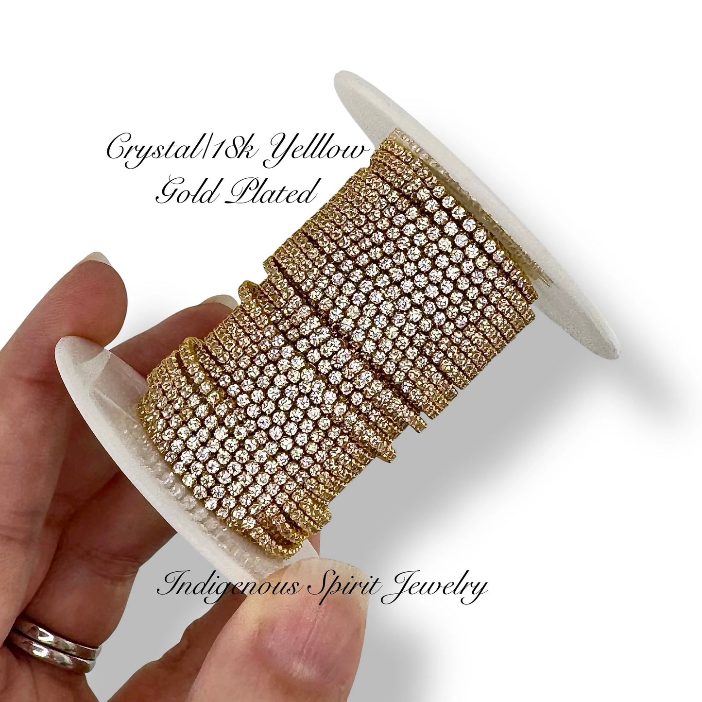 Square Micro Cubic Zirconia banding - 18k Gold Plated