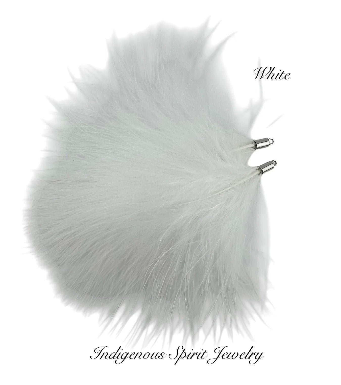 Silver Base Ostrich Feather Connectors