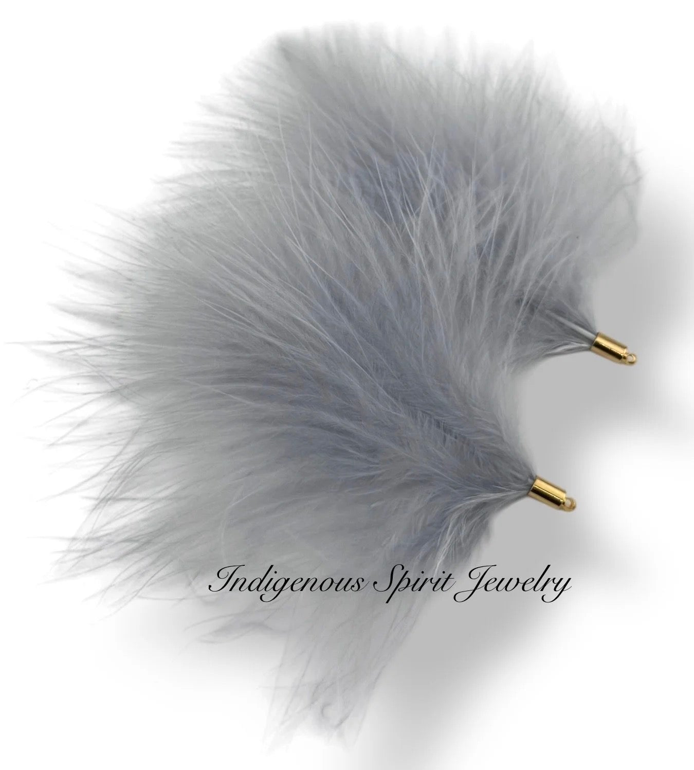 Gold Base Ostrich Feather Connectors