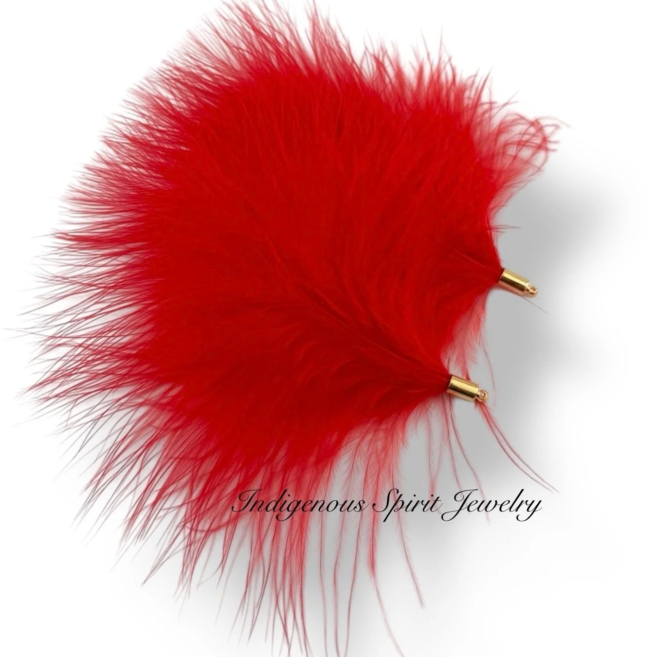 Gold Base Ostrich Feather Connectors