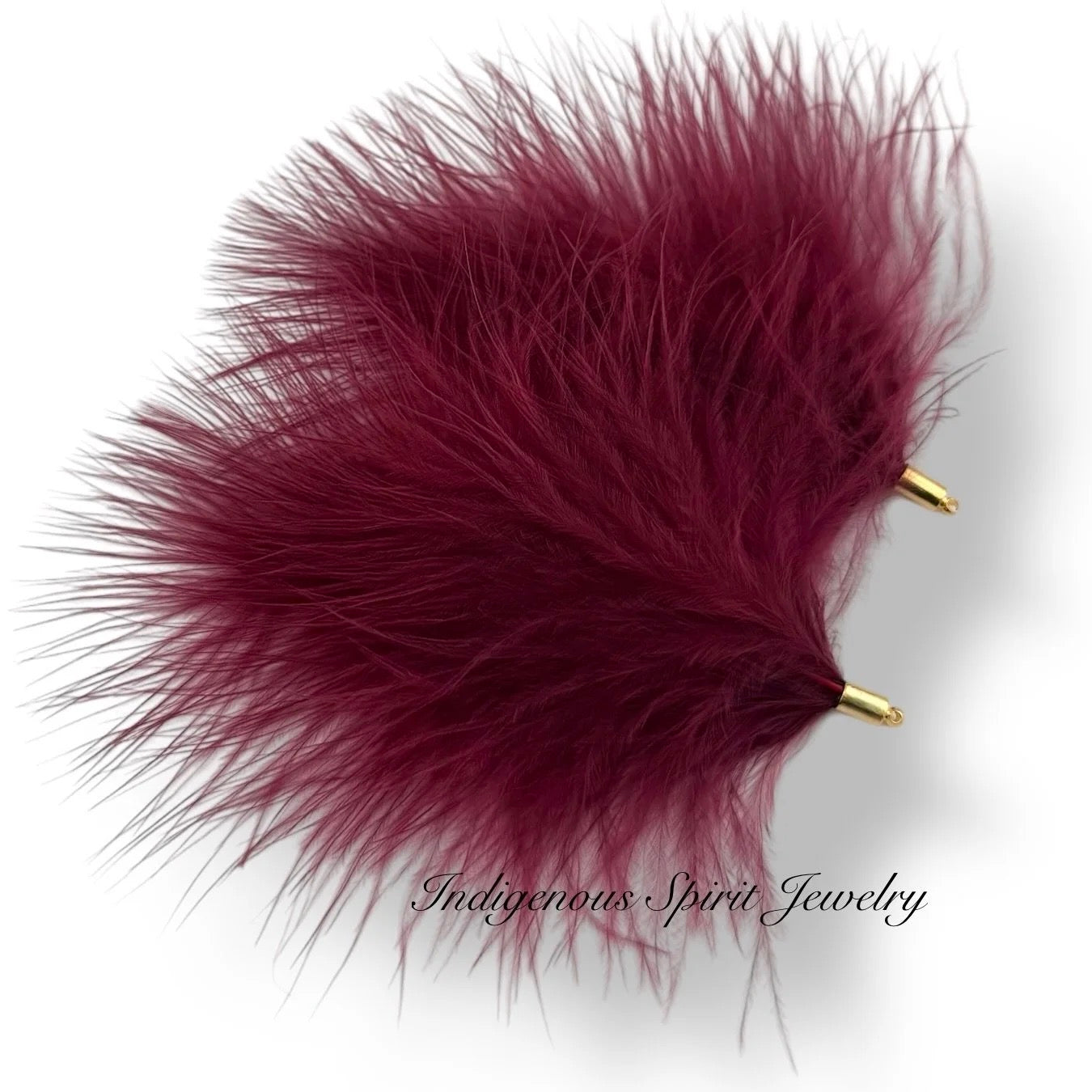 Gold Base Ostrich Feather Connectors