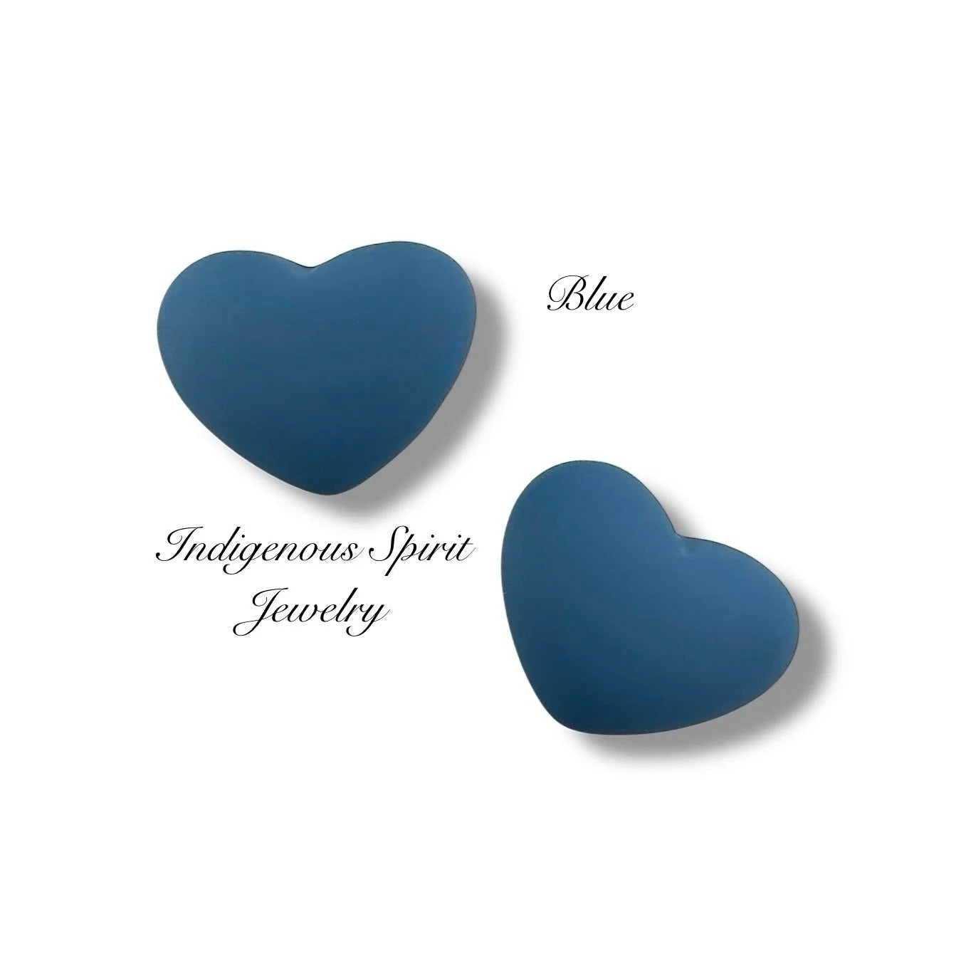 Matte Heart Cabochons (17 mm x 22 mm)