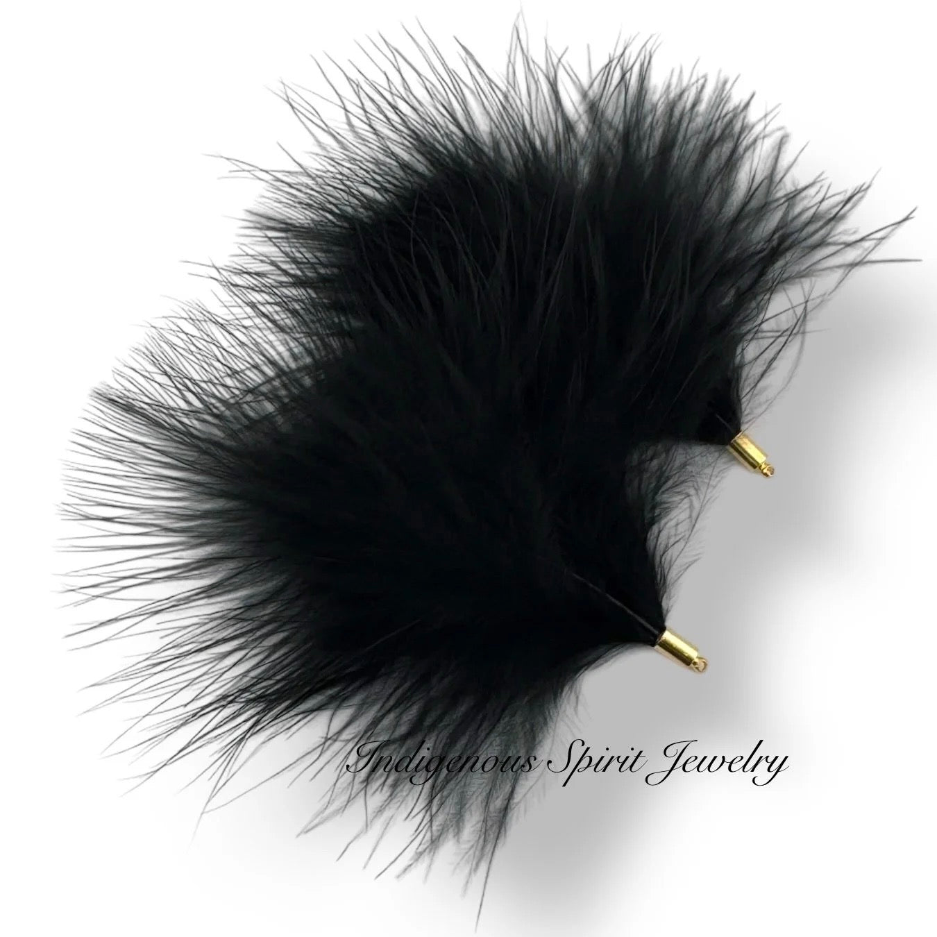 Gold Base Ostrich Feather Connectors