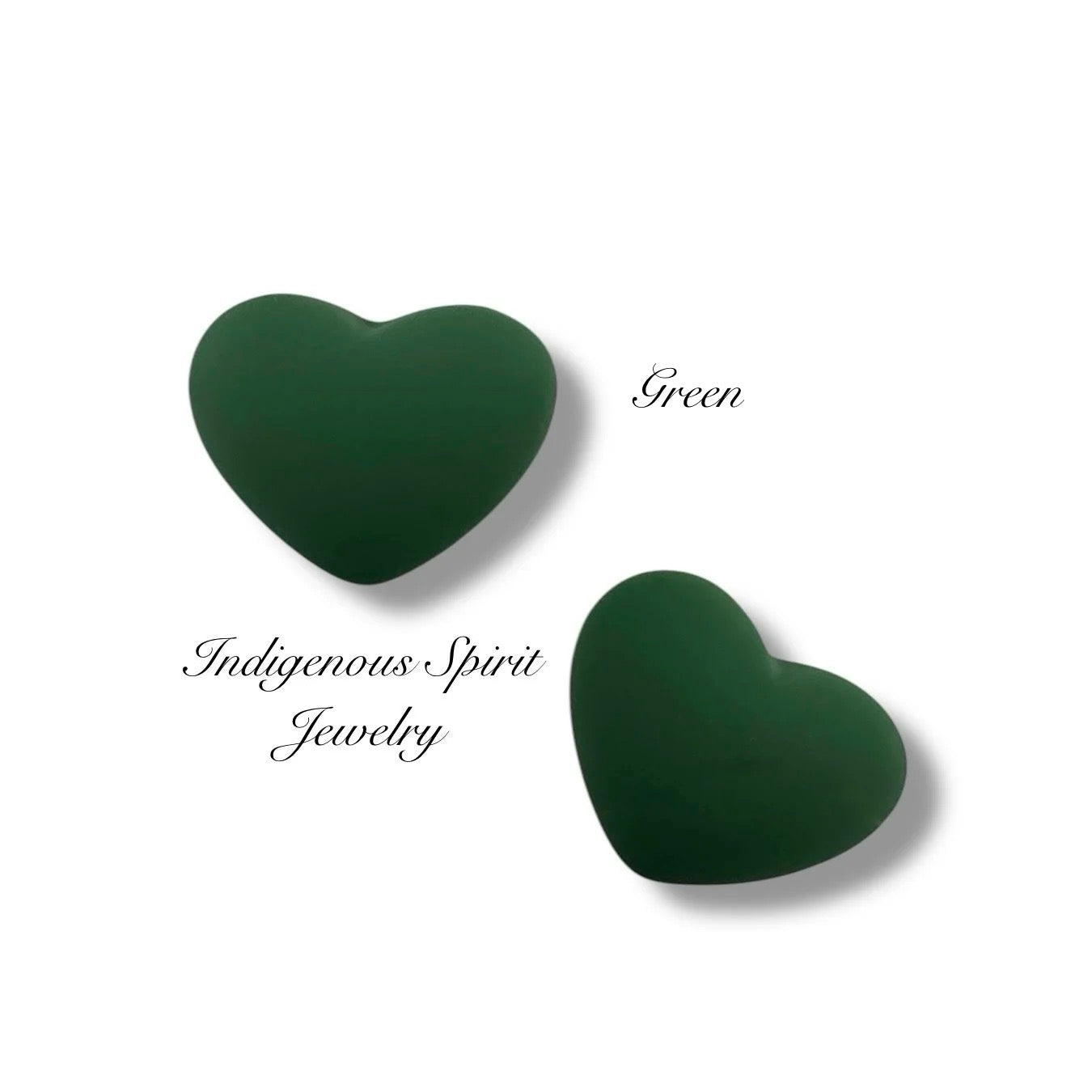 Matte Heart Cabochons (17 mm x 22 mm)