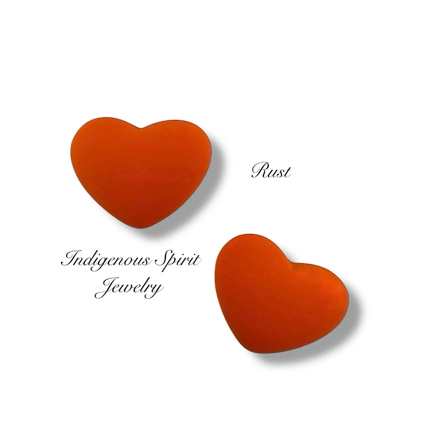 Matte Heart Cabochons (17 mm x 22 mm)