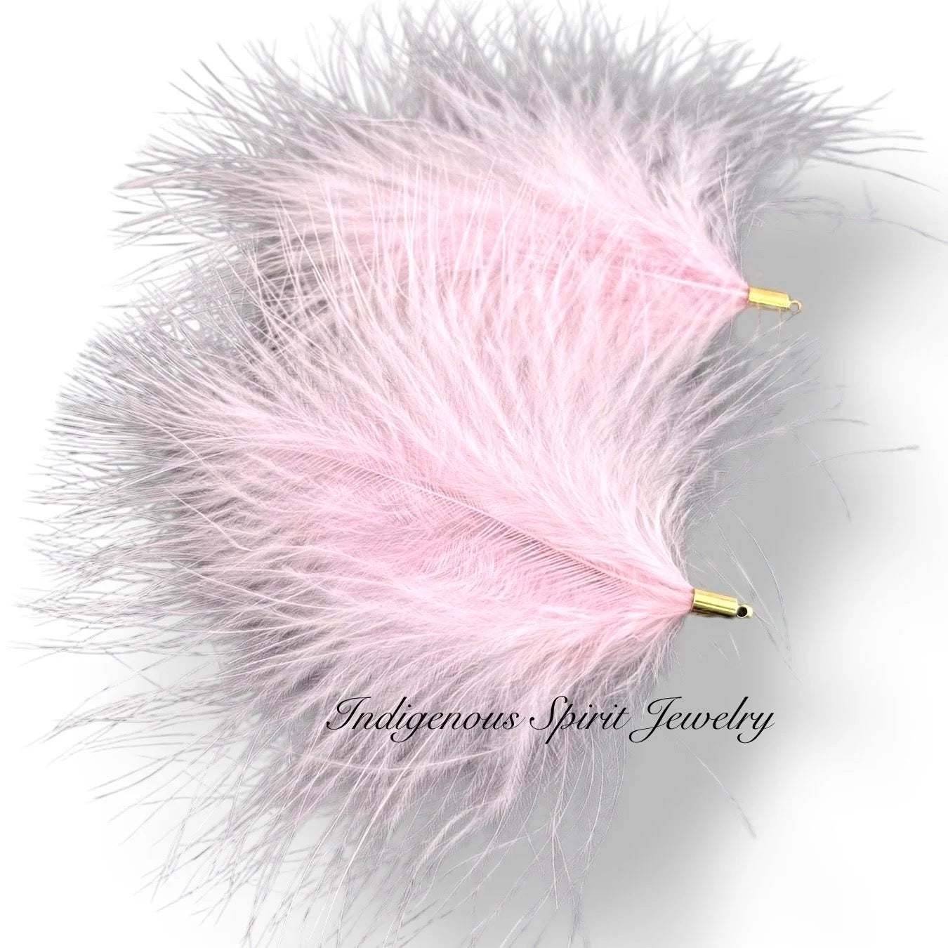 Gold Base Ostrich Feather Connectors