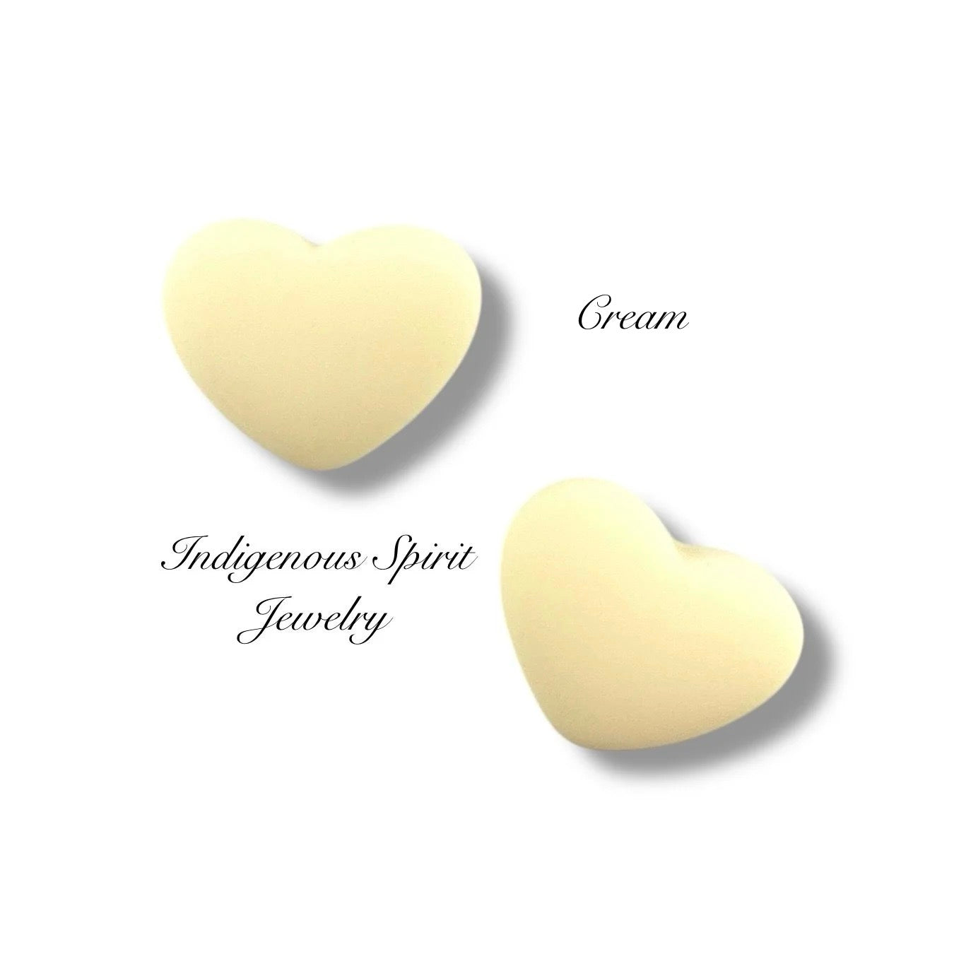 Matte Heart Cabochons (17 mm x 22 mm)
