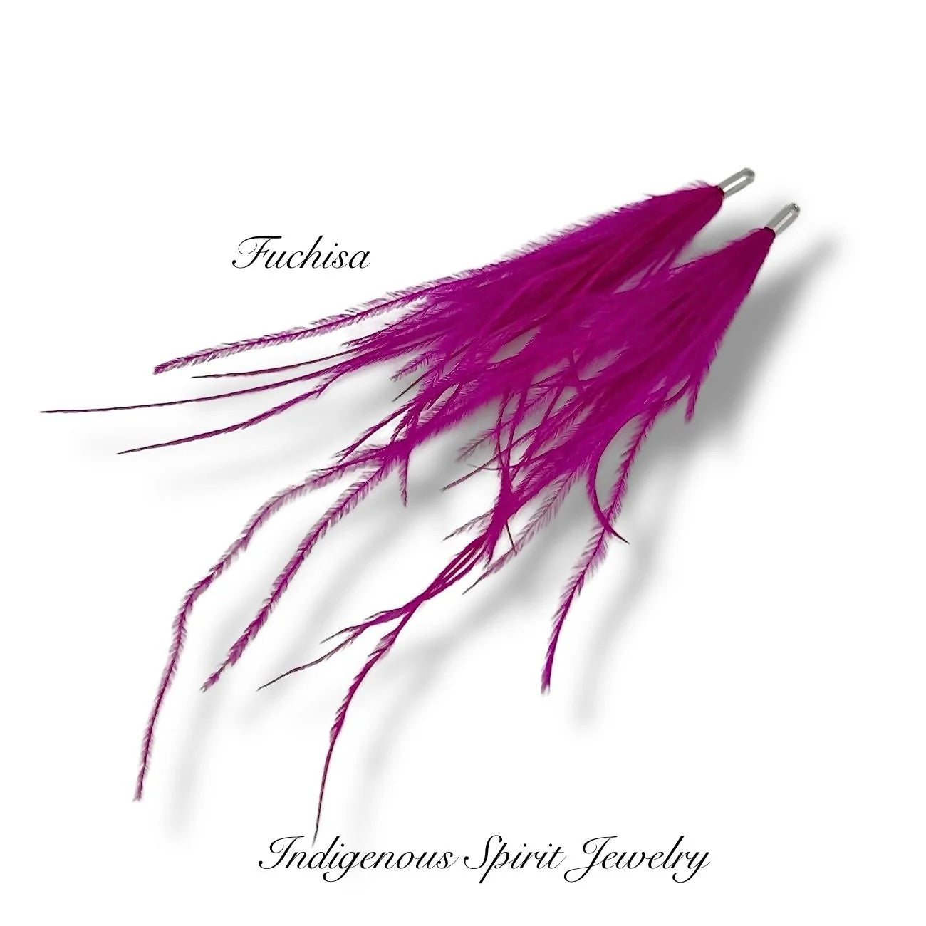 Long Feather - Narrow Silver Base Connectors