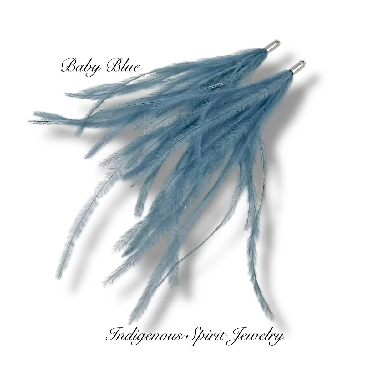 Long Feather - Narrow Silver Base Connectors