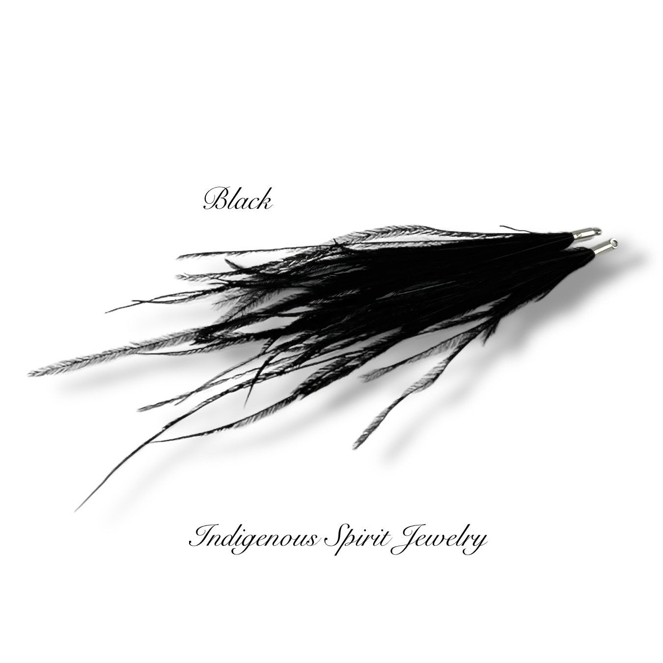 Long Feather - Narrow Silver Base Connectors