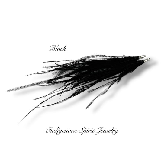 Long Feather - Narrow Silver Base Connectors